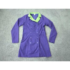 DC Comics Joker Blazer Womens M Halloween Costume Spirit Purple Pinstripe